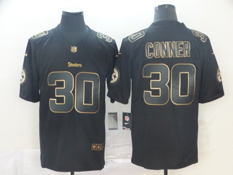 Men Pittsburgh Steelers #30 Conner Nike Vapor Limited Black Golden NFL Jerseys->pittsburgh steelers->NFL Jersey